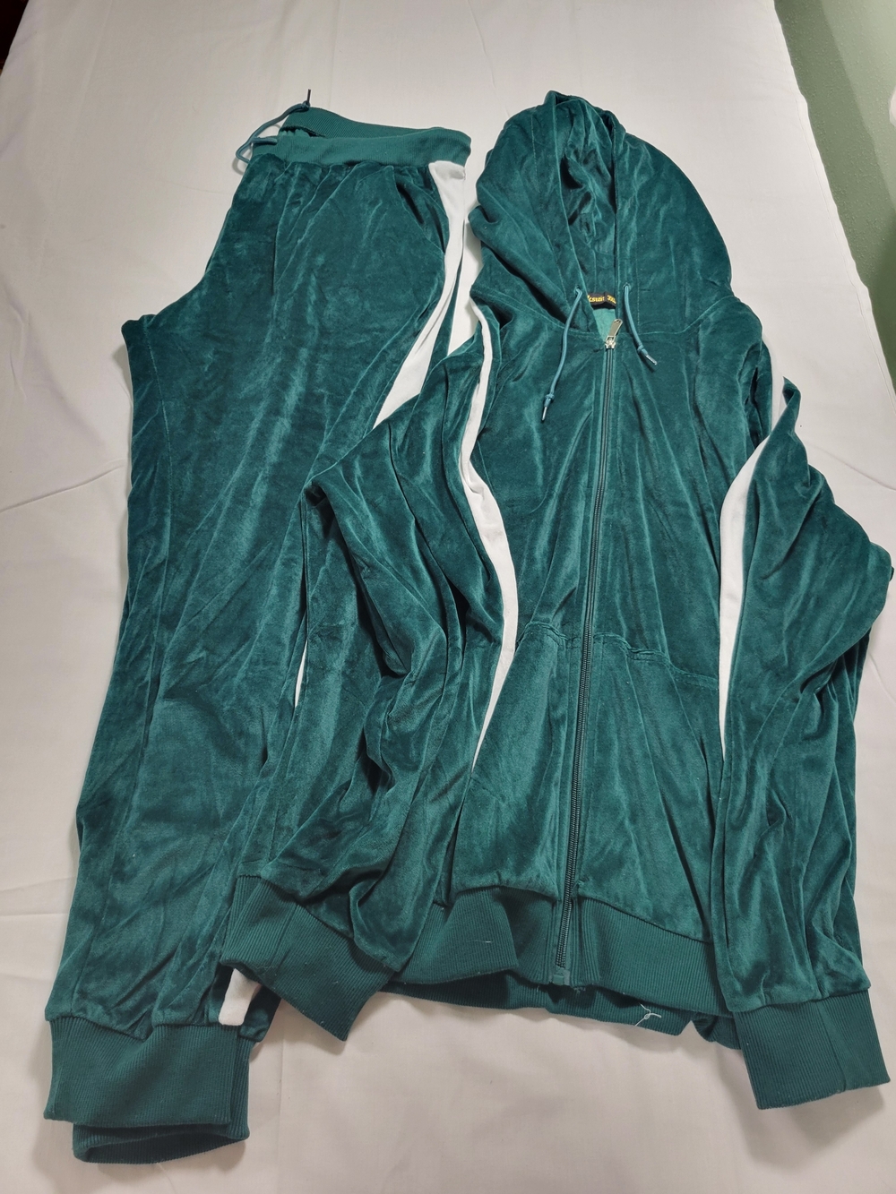 Teal Velvet Zip-Up Hoodie Jacket - Women's Cozy Track Jacket